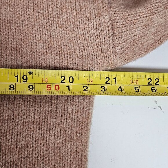 Madewell Camel Merino Wool Sweater Dress With Tie Sleeves Women's‎ Small - Picture 9 of 12